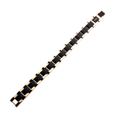 Carbon Fiber Link Bracelet - Rose Gold
